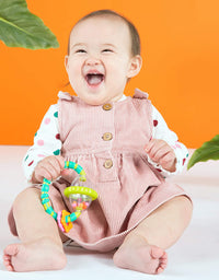 Bright Starts Grab and Spin Baby Rattle and BPA-free Teether Toy, Ages 3 Months +
