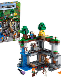 LEGO Minecraft The First Adventure 21169 Hands-On Minecraft Playset; Fun Toy Featuring Steve, Alex, a Skeleton, Dyed Cat, Moobloom and Horned Sheep, New 2021 (542 Pieces)
