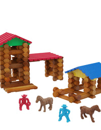 Lincoln Logs Centennial Edition Tin Amazon Exclusive-150+ Pieces-Real Wood-Ages 3+-Best Retro Building Gift Set for Boys/Girls-Creative Construction Engineering-Top Blocks Kit-Preschool Education Toy
