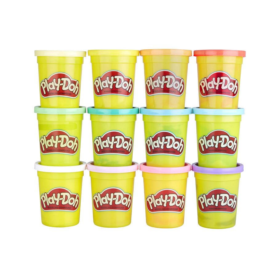 Play-Doh Bulk Spring Colors 12-Pack of Non-Toxic Modeling Compound, 4-Ounce Cans