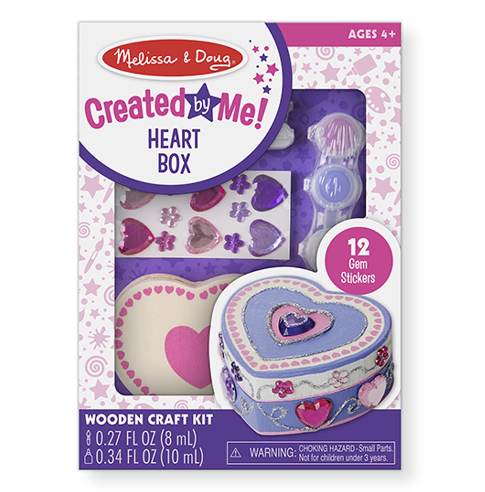 Melissa & Doug Created by Me! Heart Box Wooden Craft Kit