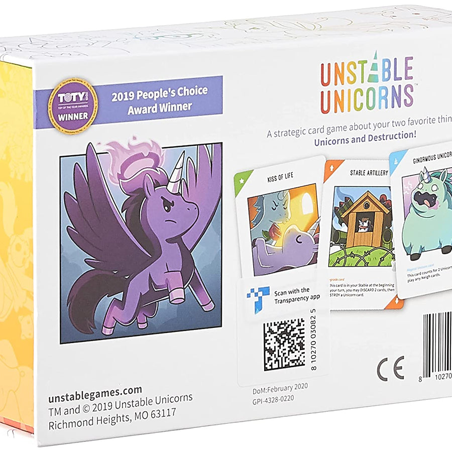 TeeTurtle Unstable Unicorns Card Game - A strategic card game and party game for adults & teens