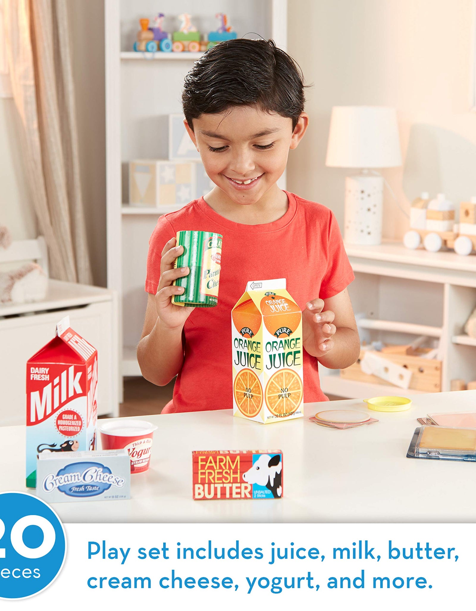 Melissa & Doug Fridge Groceries Play Food Cartons (8 pieces)