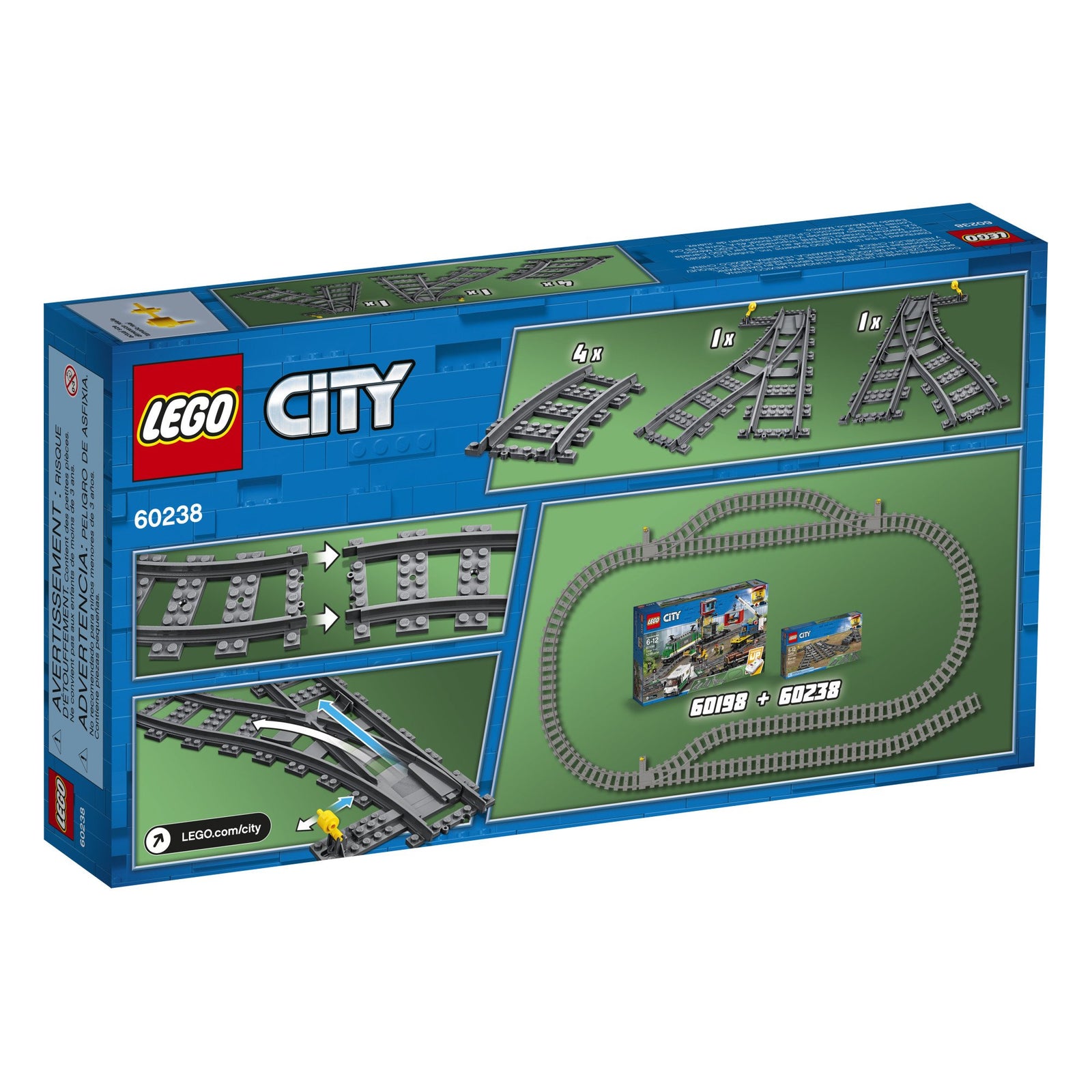 LEGO City Switch Tracks 60238 Building Kit (8 Pieces)
