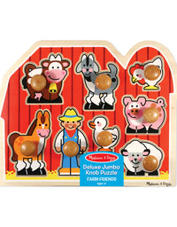 Melissa & Doug Farm Animals Jumbo Knob Wooden Puzzle
