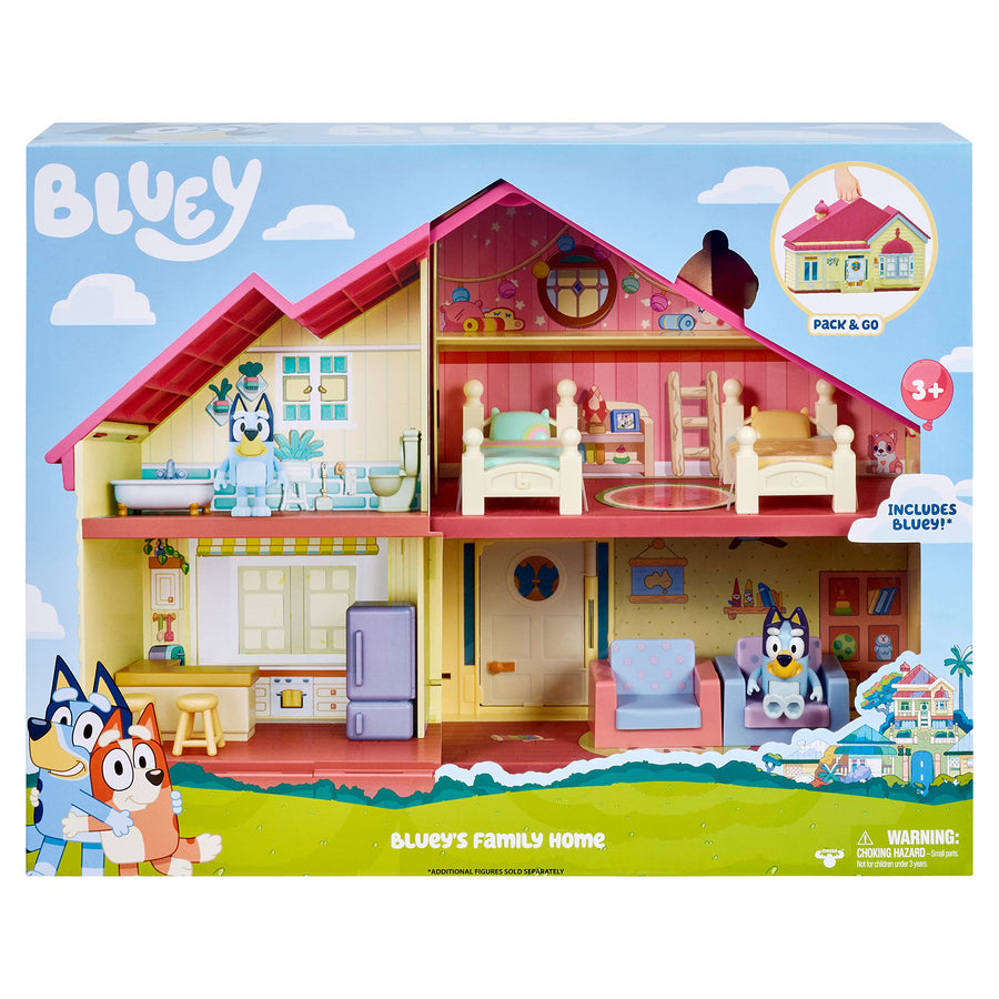 Bluey Family Home Playset with 2.5" poseable Figure