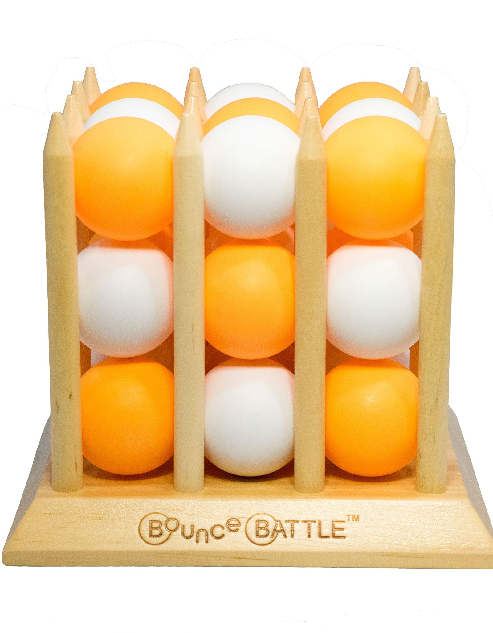 Bounce Battle Wood Edition Game Set - an Addictive Game of Strategy, Skill & Chance