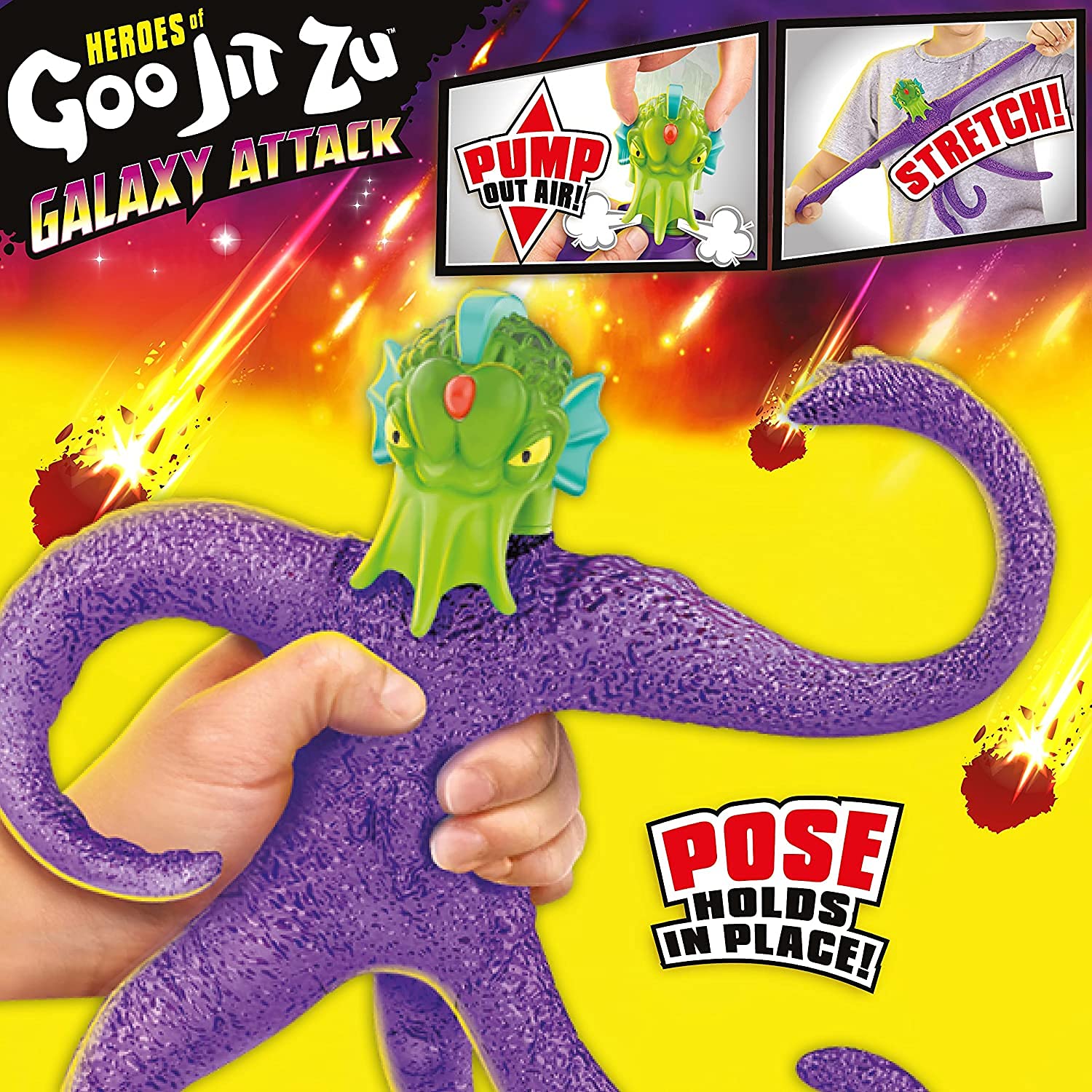 Heroes of Goo Jit Zu Galaxy Attack, Action Figure Pump Power - Air Vac Orbitox