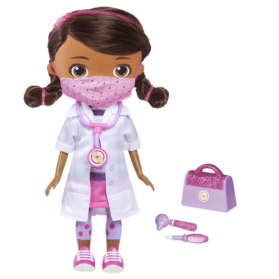 Disney Junior Doc McStuffins Wash Your Hands Singing Doll, With Mask & Accessories, by Just Play