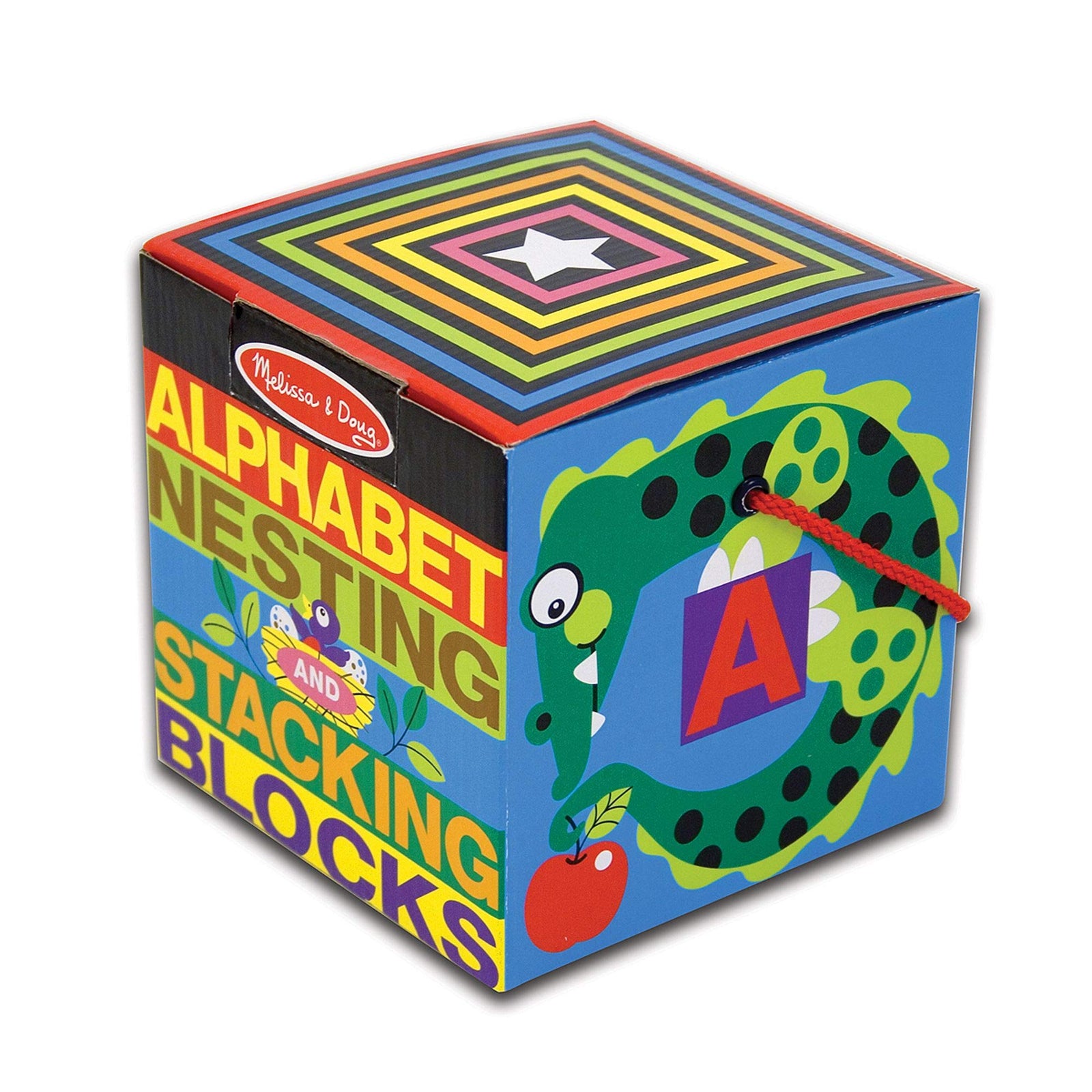 Melissa & Doug Deluxe 10-Piece Alphabet Nesting and Stacking Blocks