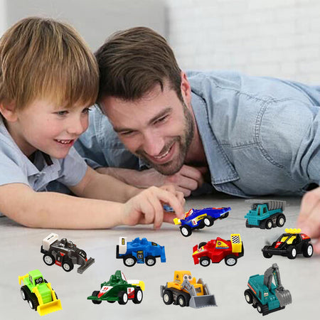 Pull Back Car, 20 Pcs Assorted Mini Truck Toy and Race Car Toy Kit Set, Funcorn Toys Play Construction Vehicle Playset Educational Preschool for Kids Children Party Favors Birthday Game Supplies