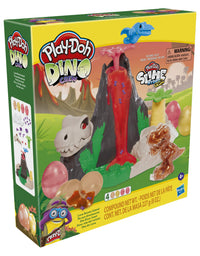 Play-Doh Slime Dino Crew Lava Bones Island Volcano Playset with HydroGlitz Eggs and Mix-ins, Dinosaur Toy for Kids 4 Years and Up, Non-Toxic

