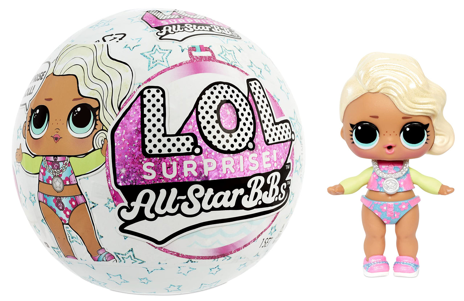 LOL Surprise All-Star Sports Series 4 Summer Games Sparkly Collectible Doll with 8 Surprises, Accessories, Gift for Kids, Toys for Girls and Boys Ages 4 5 6 7+ Years Old, (Styles May Vary)