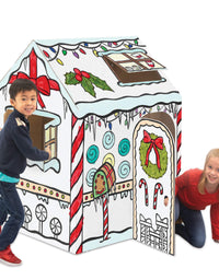 Bankers Box at Play Gingerbread Playhouse, Cardboard Playhouse and Craft Activity for Kids
