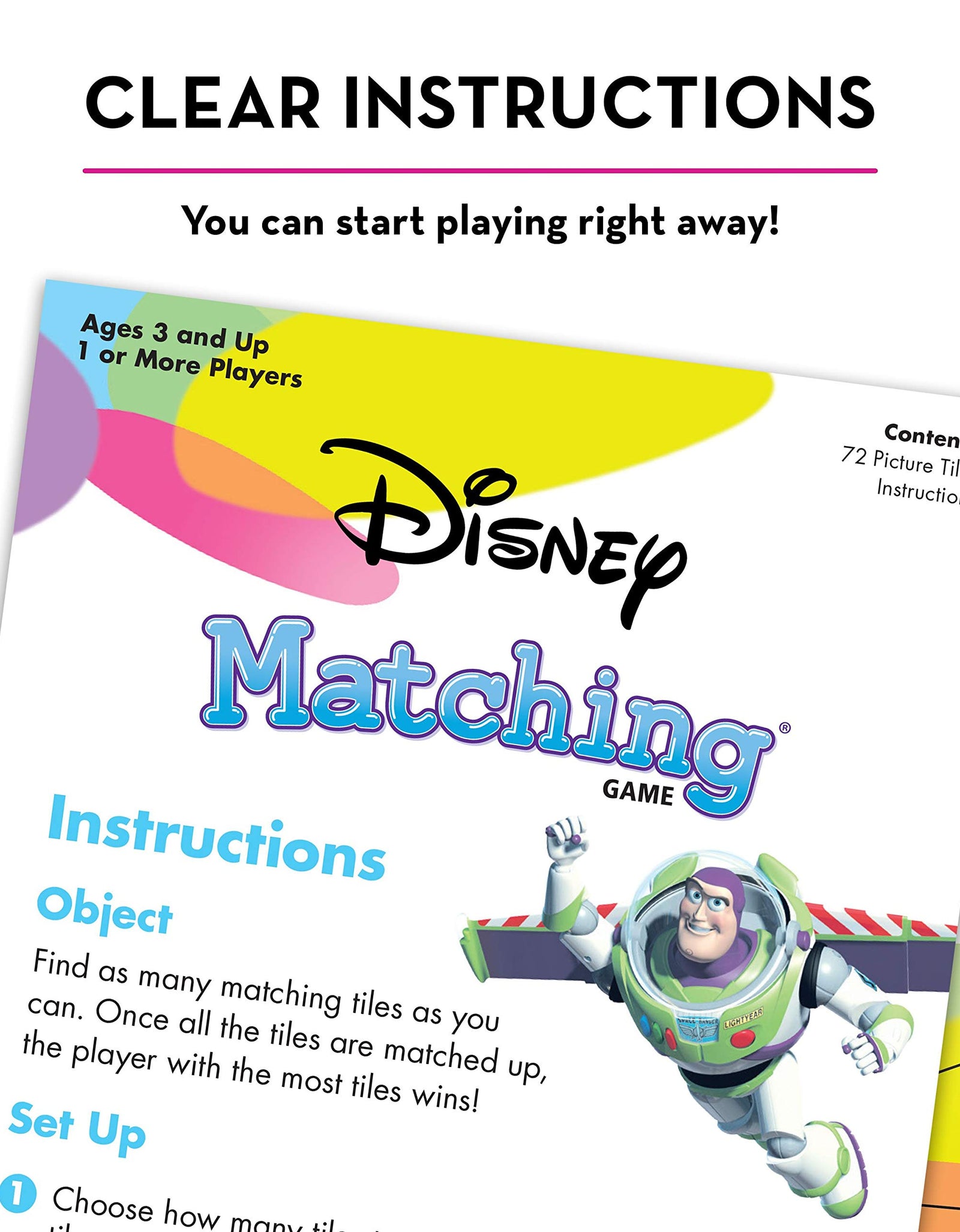 Wonder Forge Disney Classic Characters Matching Game for Boys & Girls Age 3 to 5 - A Fun & Fast Disney Memory Game