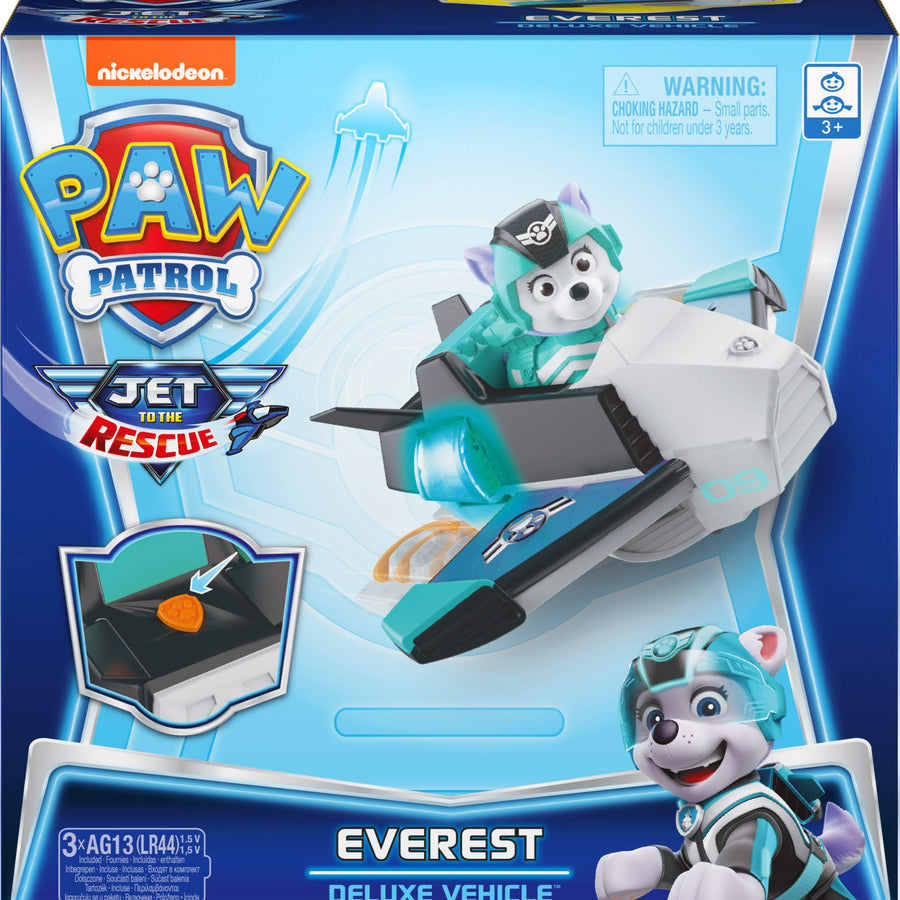 Paw Patrol, Jet to The Rescue Everest Deluxe Transforming Vehicle with Lights and Sounds, Amazon Exclusive