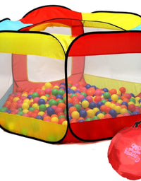 Kiddey Ball Pit Play Tent for Kids - 6-Sided Ball Pit for Kids Toddlers and Baby - Fill with Plastic Balls (Balls Not Included) or Use As an Indoor / Outdoor Play Tent Great Gift Idea
