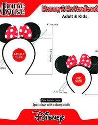 Disney Minnie Mouse Ears, Set of 2 Headbands for Mommy and Me, Matching for Adult and Little Girl
