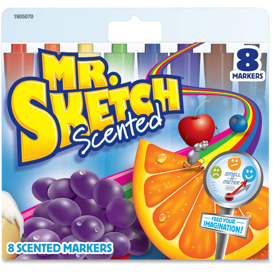 Mr. Sketch Scented Markers, Chisel Tip, Assorted Colors, 8/ Pack