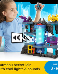 Fisher-Price Imaginext DC Super Friends Bat-Tech Batcave, Batman playset with Lights and Sounds for Kids Ages 3 to 8 Years
