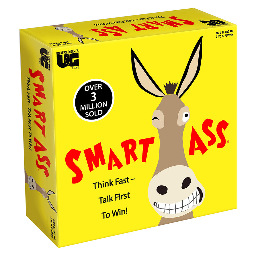 University Games Smart Ass The Ultimate Party Game for Families and Adults Ages 12 & Up, The Perfect Tabletop Trivia Game for People Who Hate Waiting Their Turn!
