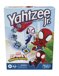 Hasbro Gaming Yahtzee Jr. Marvel Spidey and His Amazing Friends Edition Board Game for Kids Ages 4 and Up, Counting and Matching Game for Preschoolers (Amazon Exclusive)
