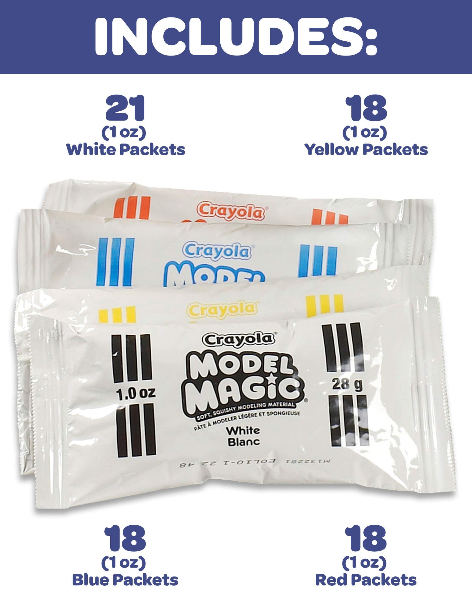 Crayola Model Magic, School Supplies Classpack, Modeling Clay Alternative, 1 oz, Packs, 75 Count