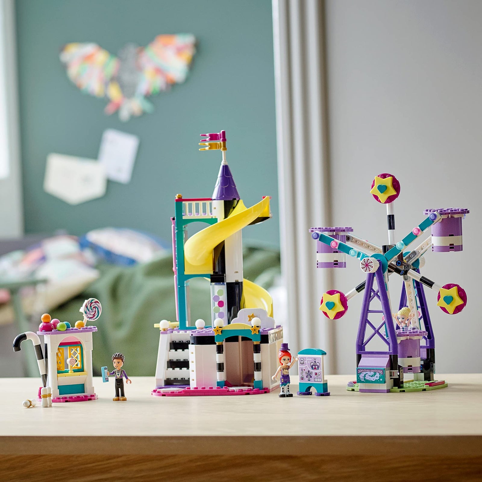 LEGO Friends Magical Ferris Wheel and Slide 41689 Building Kit for Kids Theme Park with 3 Mini-Dolls; New 2021 (545 Pieces)