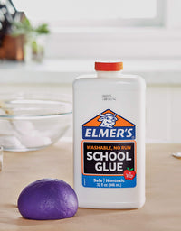 Elmer's Liquid School Glue, White, Washable, 32 Ounces - Great for Making Slime
