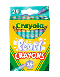 Crayola Pearl Crayons, Pearlescent Colors, 24Count Multi, 4.5" x 2.8" x 1.1"
