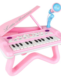 ToyVelt Toy Piano for Toddler Girls – Cute Piano for Kids with Built-in Microphone & Music Modes - Best Birthday Gifts for 3 4 5 Year Old Girls – Educational Keyboard Musical Instrument Toys
