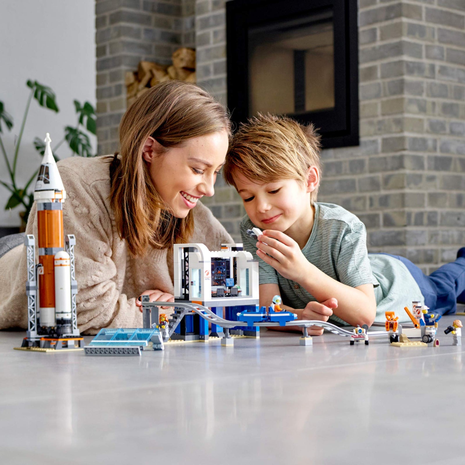 LEGO City Space Deep Space Rocket and Launch Control 60228 Model Rocket Building Kit with Toy Monorail, Control Tower and Astronaut Minifigures, Fun STEM Toy for Creative Play (837 Pieces)