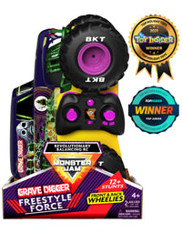 Monster Jam, Official Grave Digger Freestyle Force, Remote Control Car, Monster Truck Toys for Boys Kids and Adults, 1:15 Scale
