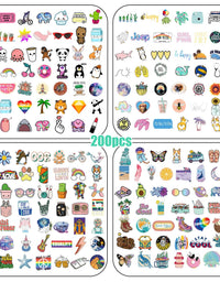 200 PCS Stickers for Water Bottles, Cute Vinyl Waterproof Aesthetic Stickers, Cool Stickers for Hydroflask Car Skateboard Laptop Hard Hat Suitcase, Perfect Gifts for Kids, Teens, Adults
