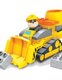 Mega Bloks PAW Patrol Rubble's City Construction Truck, Building Toys for Toddlers (17 Pieces)
