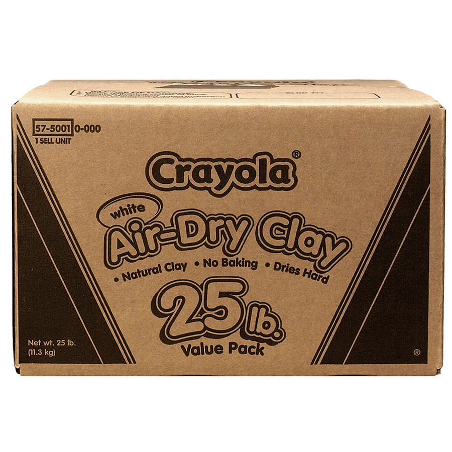 Crayola Air Dry Clay, White, No Bake Modeling Clay for Kids, 25lb