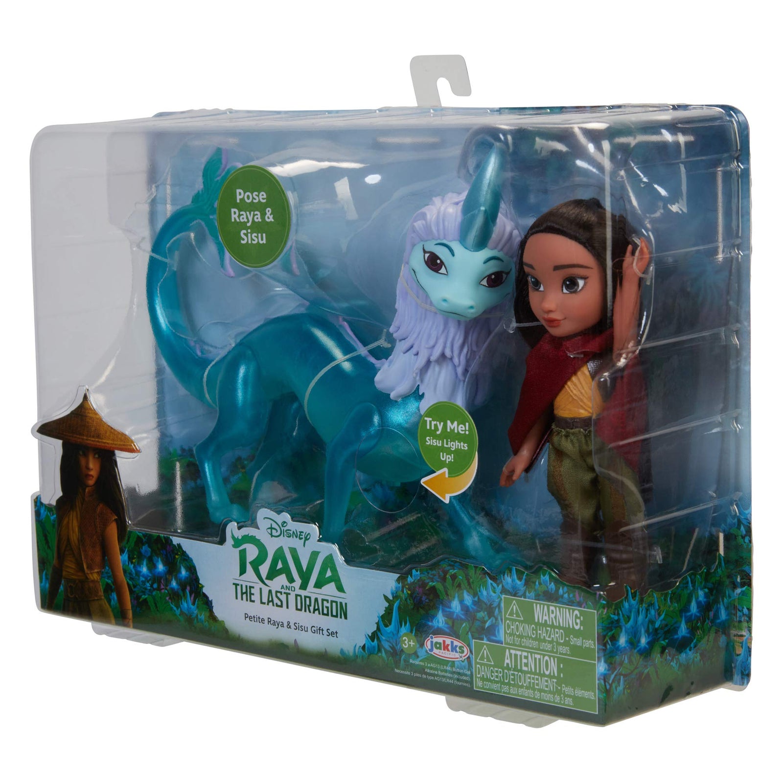 Disney's Raya and the Last Dragon 6-Inch Petite Raya Doll and Feature Sisu Dragon Figure Gift Set, 6 inches