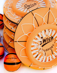 Ceiling Swish: Indoor Mini Basketball Hoop for Kids Toy Game - Includes Basketball Net Backboard and Mini Basketball
