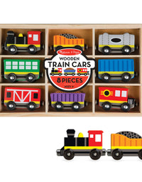 Melissa & Doug Wooden Train Cars (8 pcs)
