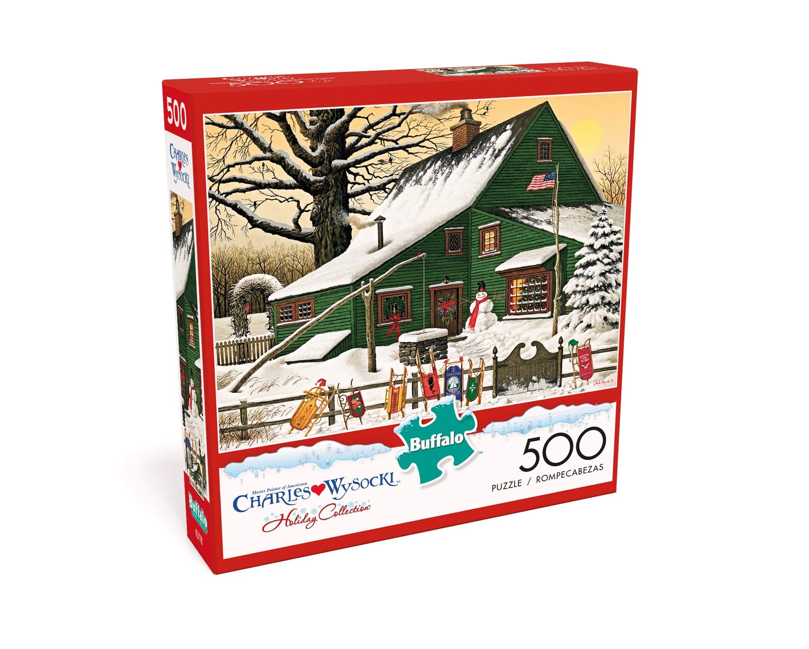 Buffalo Games - Charles Wysocki - Cocoa Break at The Copperfields - 500 Piece Jigsaw Puzzle Multi, 21.25"L X 15"W