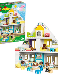 LEGO DUPLO Town Modular Playhouse 10929 Dollhouse with Furniture and a Family, Great Educational Toy for Toddlers (130 Pieces)
