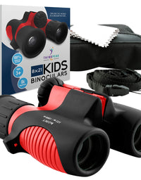 Binoculars for Kids - Small, Compact, Shock-Resistant Toy Binoculars - Learning & Nature Exploration Toys for 4+ Year Old Girls and Boys - Think Peak Toys Kids Binoculars, Green
