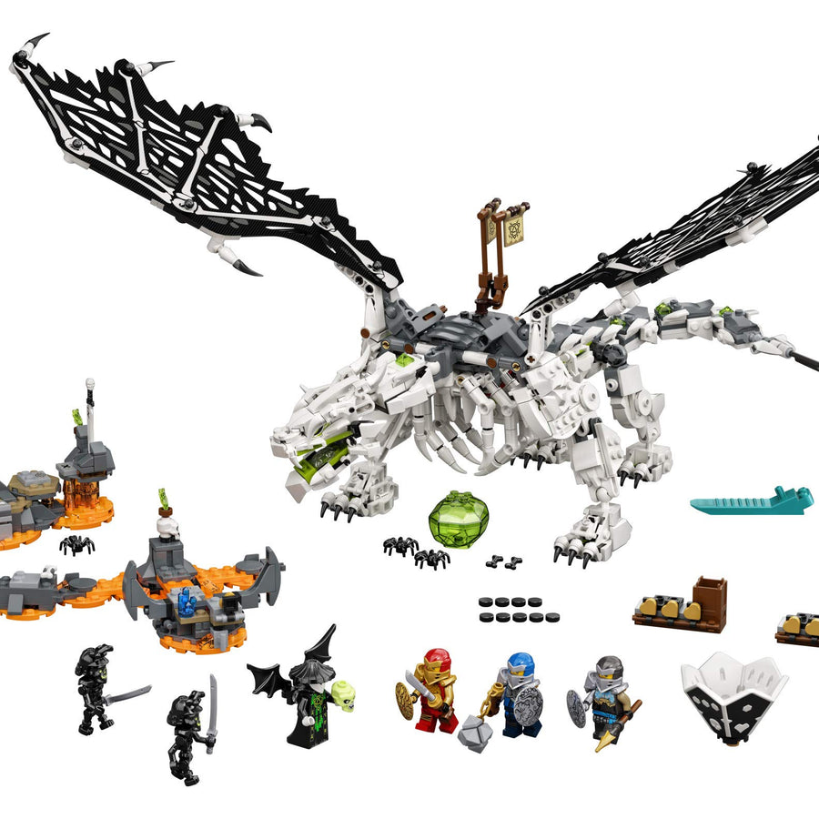 LEGO NINJAGO Skull Sorcerer’s Dragon 71721 NINJAGO Dragon Set Featuring Warrior Toy Figures (1,016 Pieces)