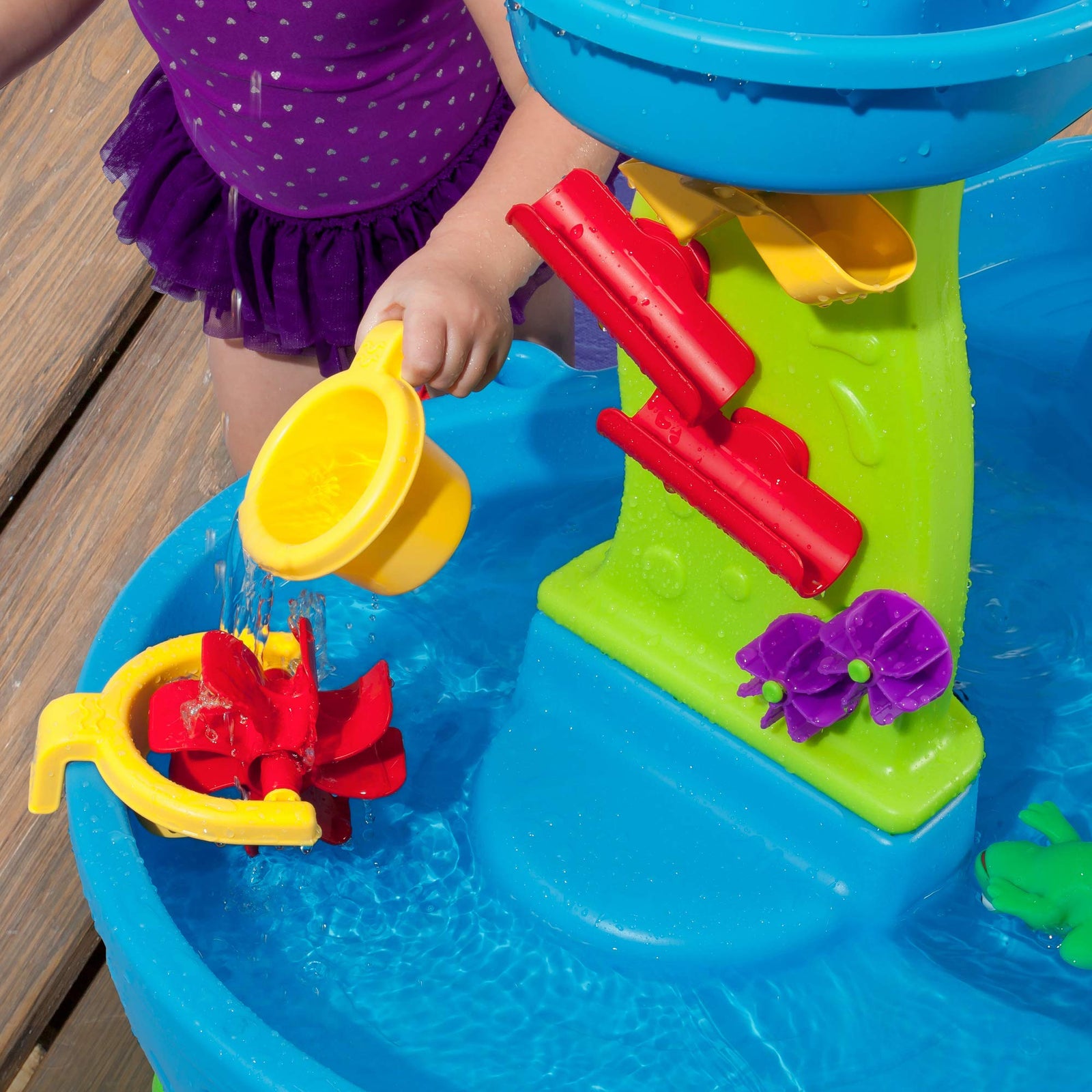 Step2 Rain Showers Splash Pond Water Table | Kids Water Play Table with 13-Pc Accessory Set