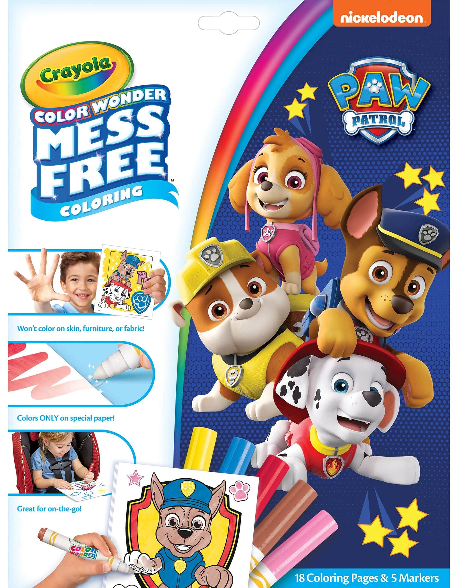 Crayola Paw Patrol Color Wonder, Mess Free Coloring Pages & Markers, Styles May Vary, Gift