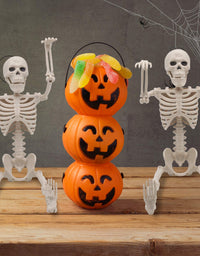 JOYIN 2 Packs 16" Posable Halloween Skeletons | Full Body Posable Joints Skeletons for Halloween Decoration, Graveyard Decorations, Haunted House Accessories
