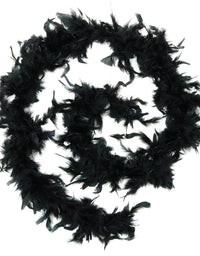 Skeleteen Feather Boa Costume Accessory - Great Black Boa with Feathers - 1 Piece
