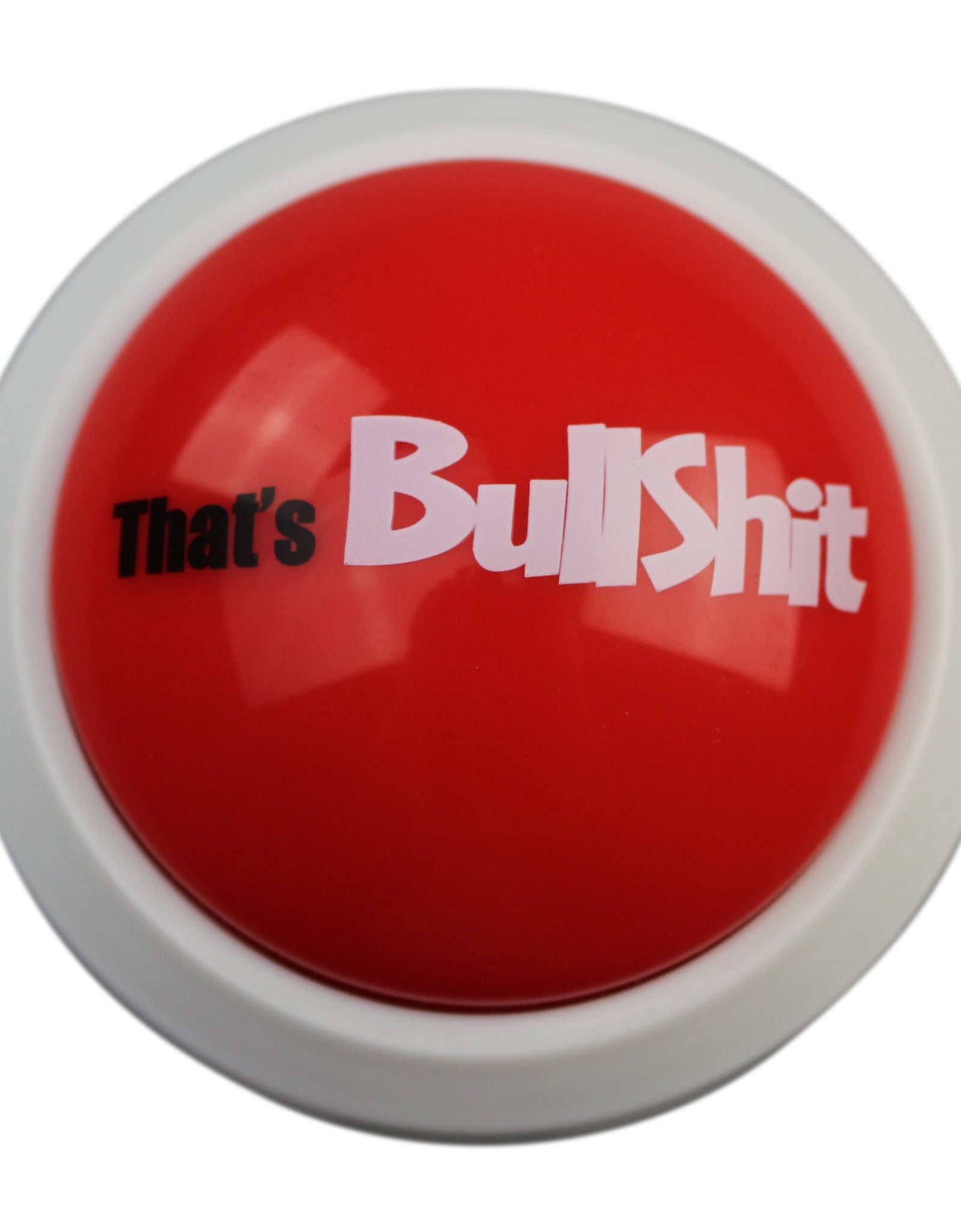 Talkie Toys Products That's Bullshit Button (White) - Talking Button Features Hilarious BS Sayings - Funny Gifts for Calling Out Fake News, Political bs and More