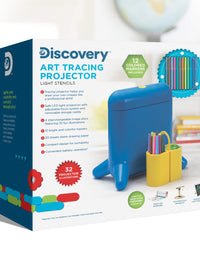 Discovery Kids Art Tracing Projector Kit for Kids, 32 Stencils and 12 Markers Included, Easy Portable Learn to Draw Sketch Machine

