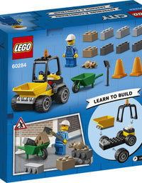 LEGO City Roadwork Truck 60284 Toy Building Kit; Cool Roadworks Construction Set for Kids, New 2021 (58 Pieces)
